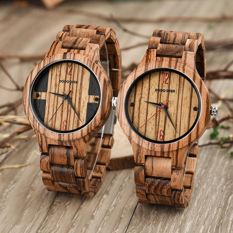 DODO WOOD - Handgemachte Holz Herren Uhr