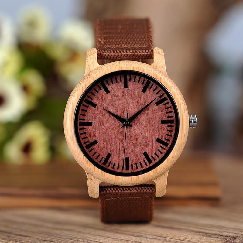 Marro - die braune Holz-Armbanduhr mit Nylon Strap