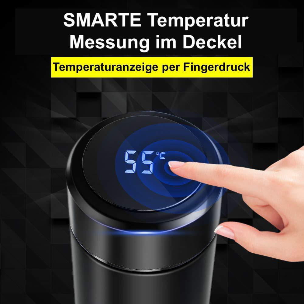 Smart Cup - Thermoskanne mit LED Temperaturanzeige