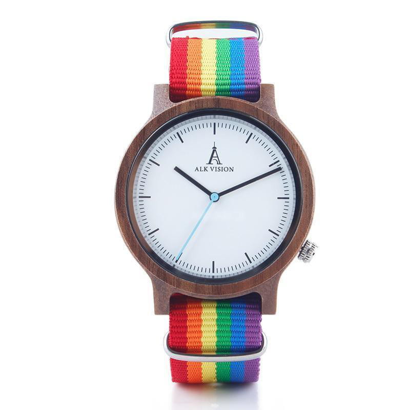 Rainbow Wood - Holz Quartz Uhr für Damen und Herren