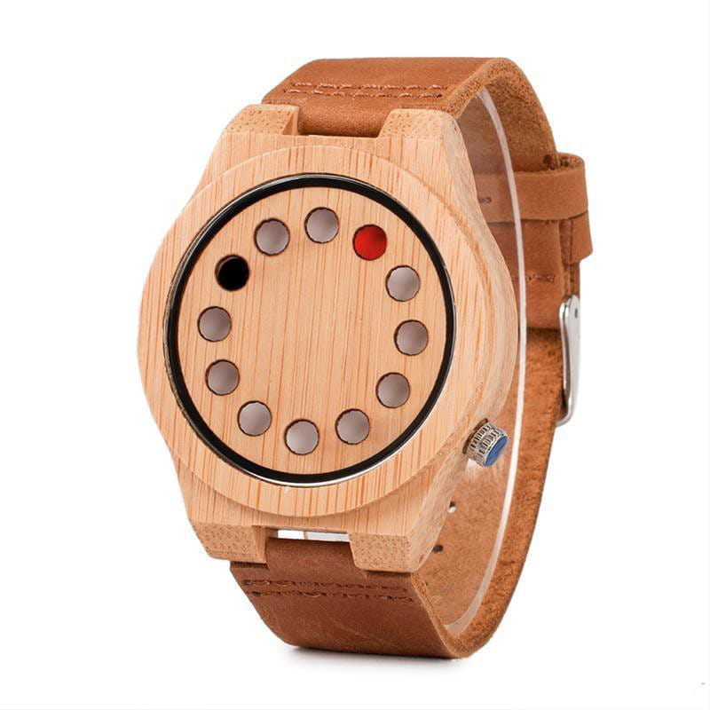 Punkta - die besondere Bambus Holz Uhr